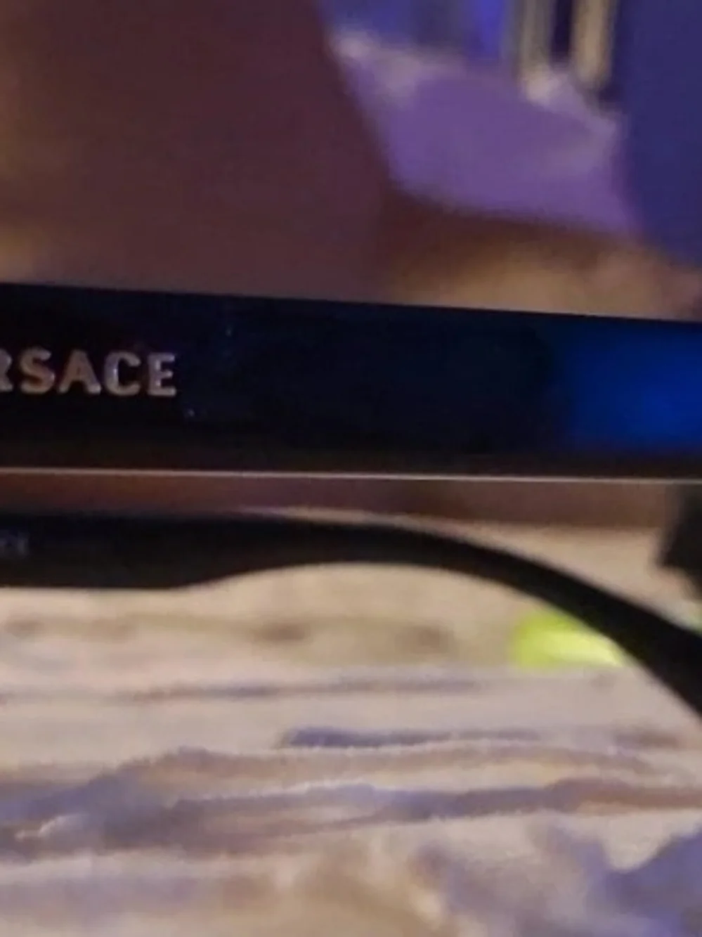 Versace Black Sunglasses with Gold Logo Temple
